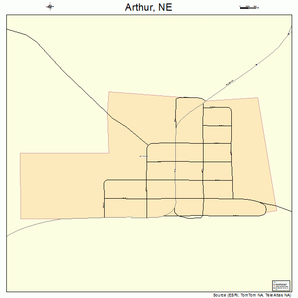 Arthur, NE street map
