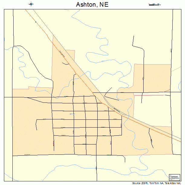 Ashton, NE street map