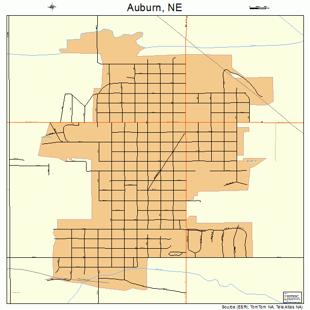 Auburn, NE street map