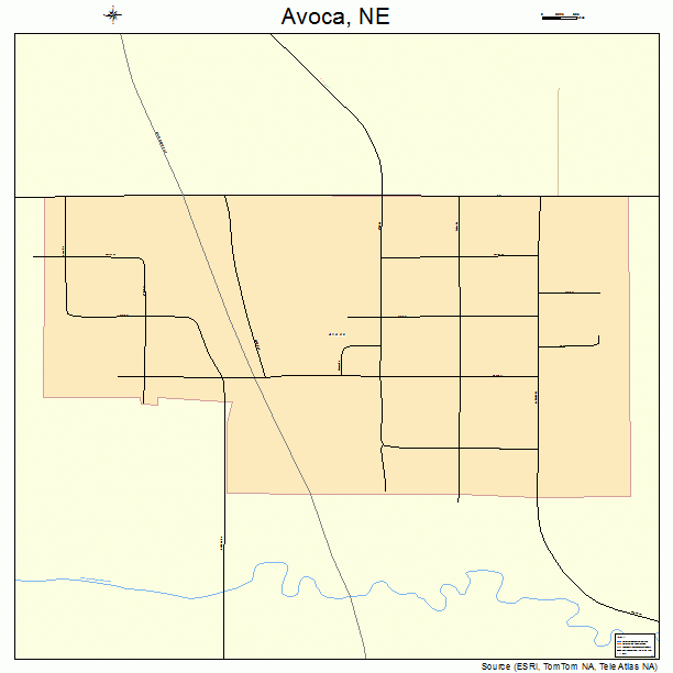 Avoca, NE street map