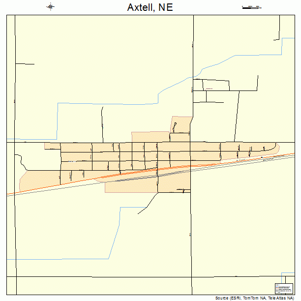 Axtell, NE street map