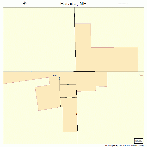 Barada, NE street map