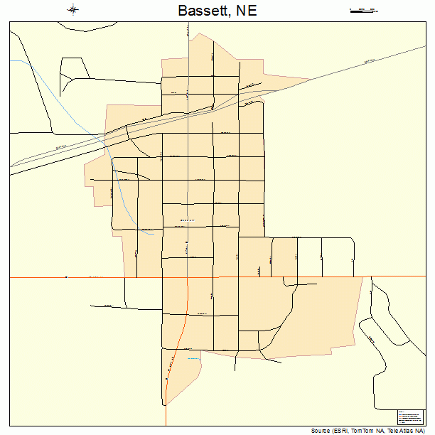 Bassett, NE street map