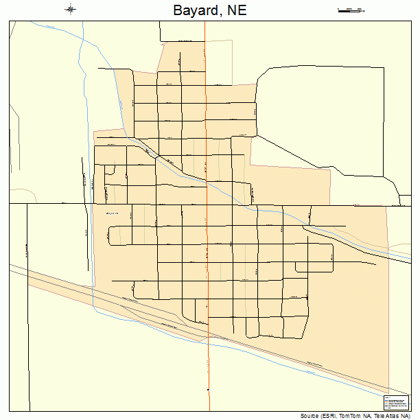 Bayard, NE street map