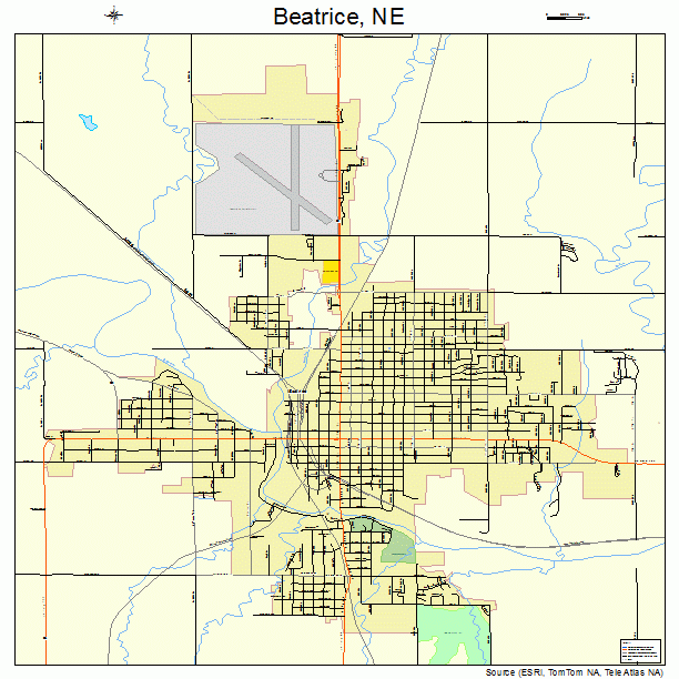 Beatrice, NE street map