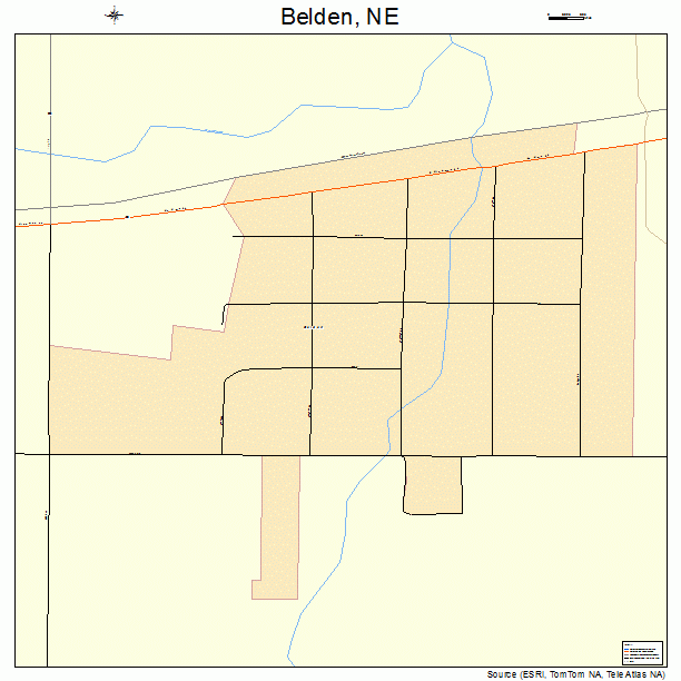 Belden, NE street map