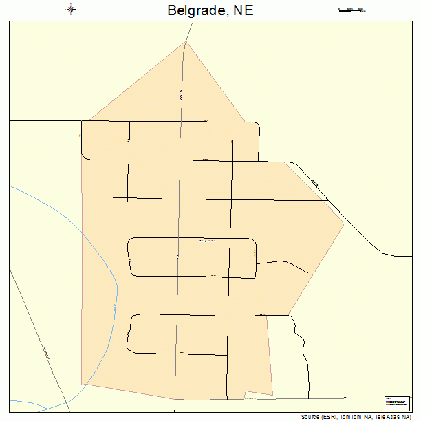 Belgrade, NE street map