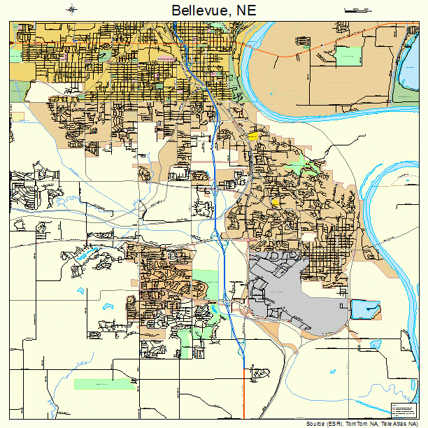 Bellevue, NE street map