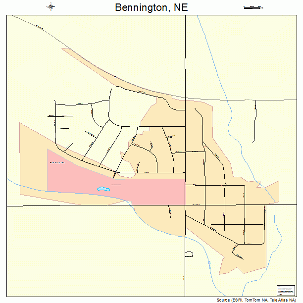 Bennington, NE street map