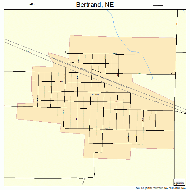 Bertrand, NE street map