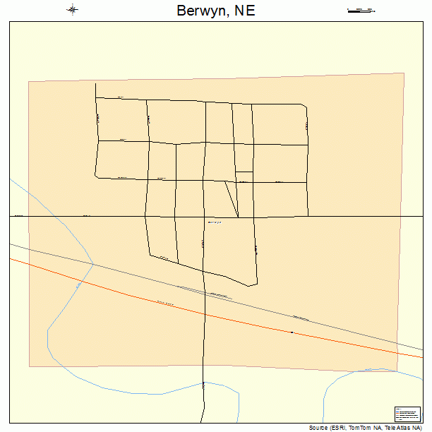 Berwyn, NE street map
