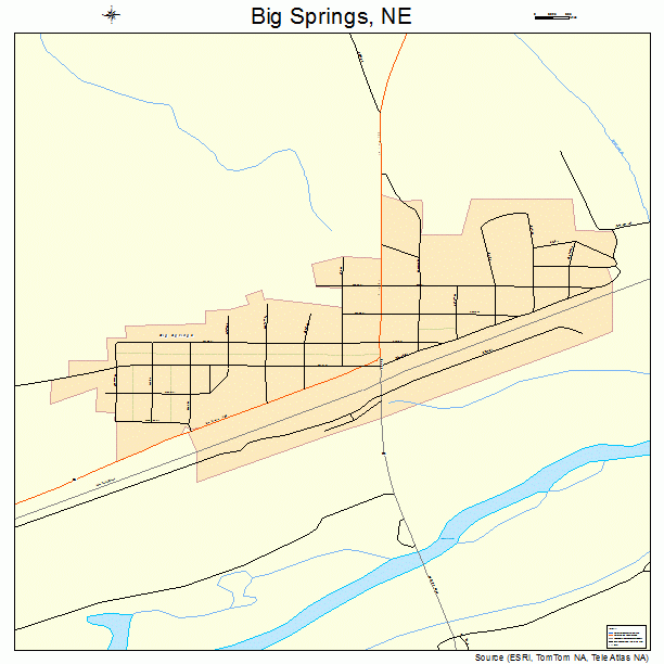 Big Springs, NE street map