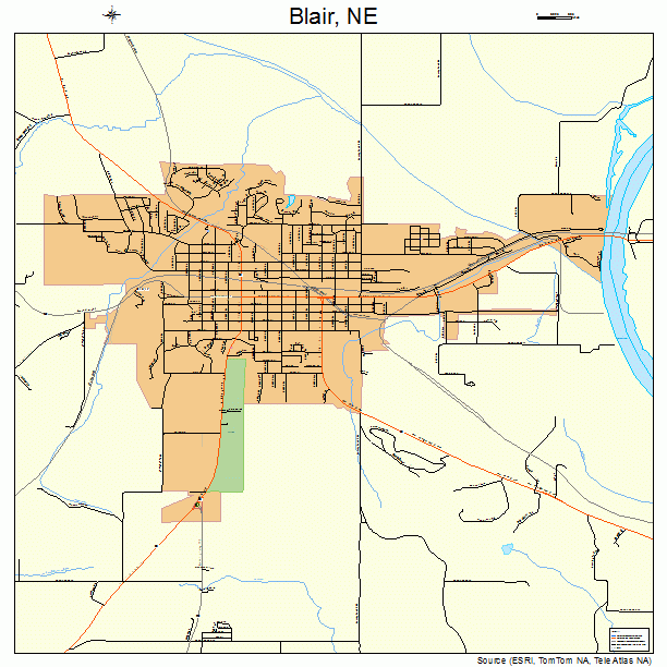 Blair, NE street map