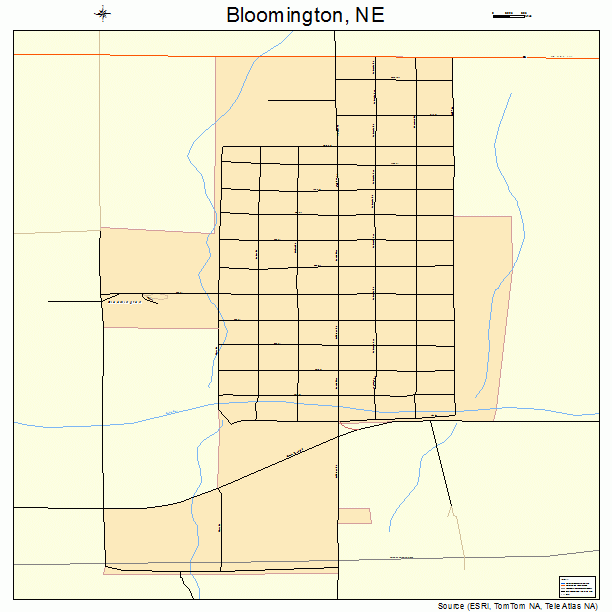 Bloomington, NE street map