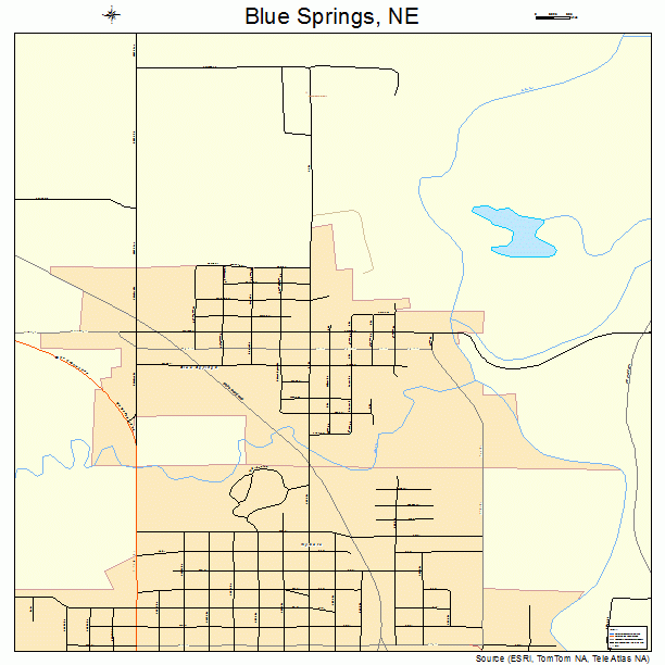 Blue Springs, NE street map