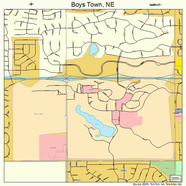 Boys Town, NE street map