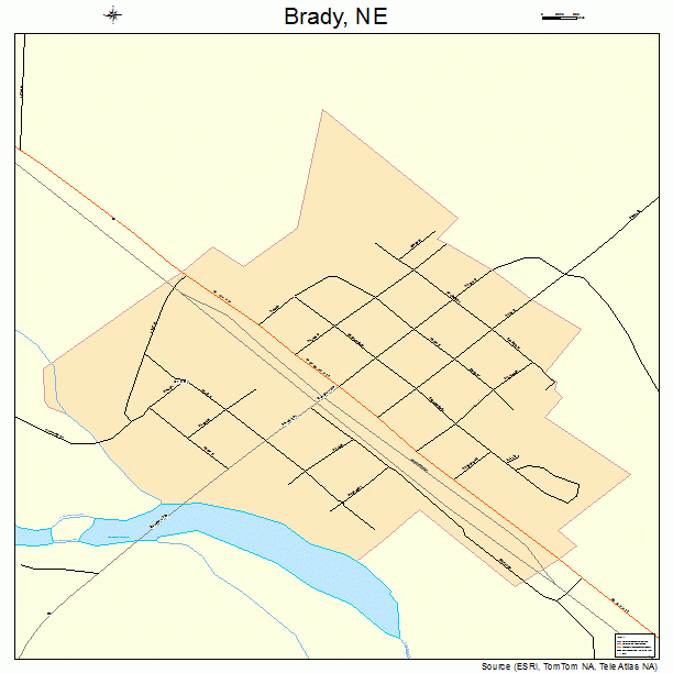 Brady, NE street map