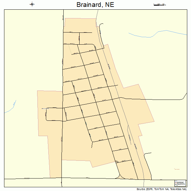 Brainard, NE street map