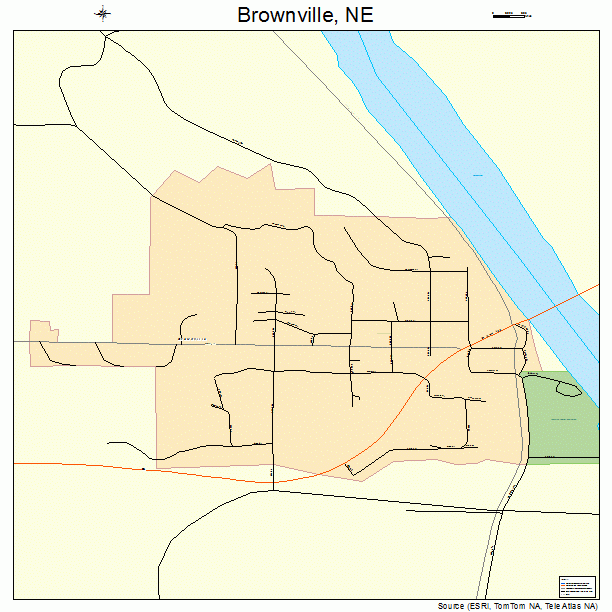 Brownville, NE street map