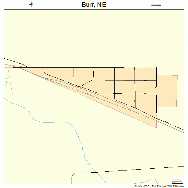 Burr, NE street map
