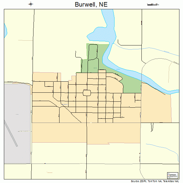 Burwell, NE street map