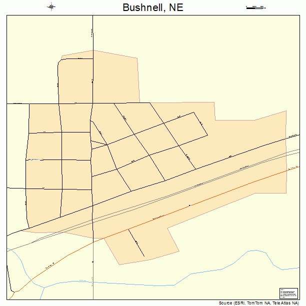 Bushnell, NE street map