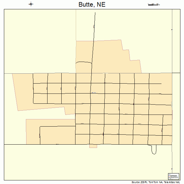 Butte, NE street map