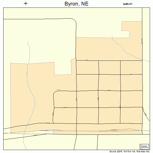 Byron, NE street map