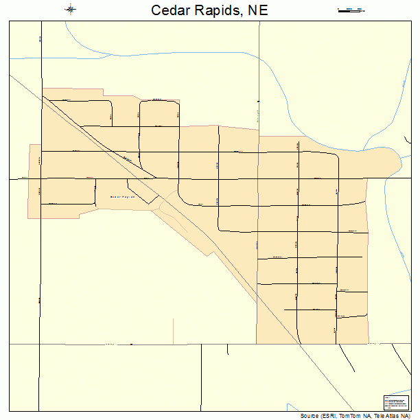 Cedar Rapids, NE street map