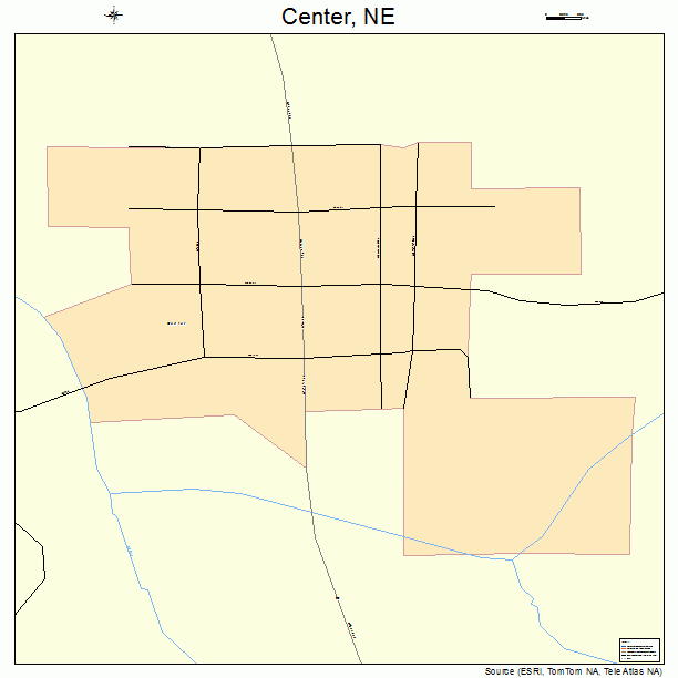 Center, NE street map