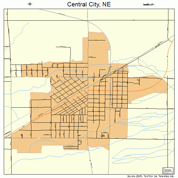 Central City, NE street map