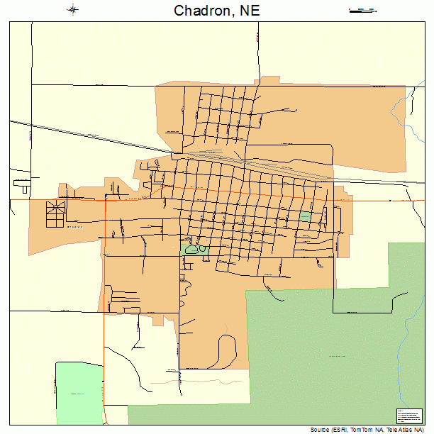 Chadron, NE street map