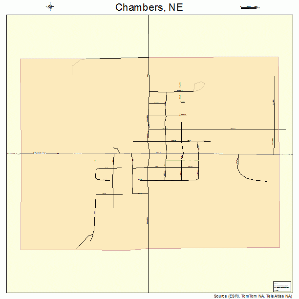Chambers, NE street map