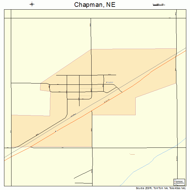Chapman, NE street map