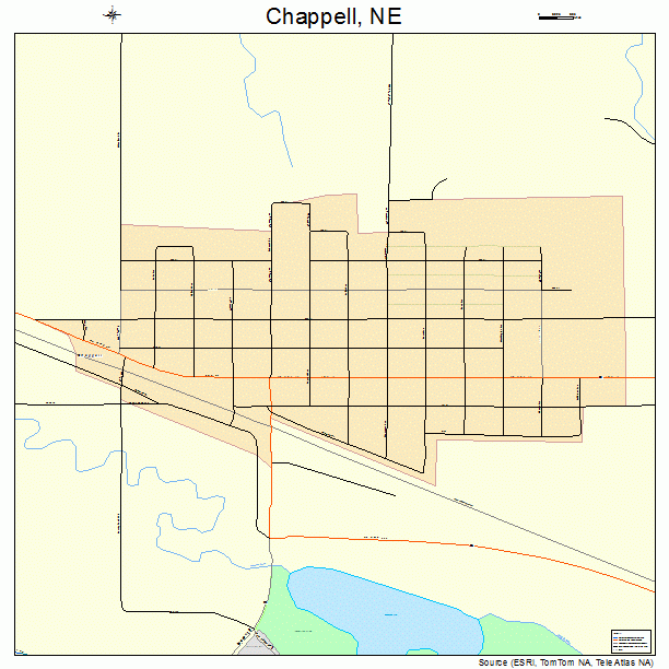 Chappell, NE street map