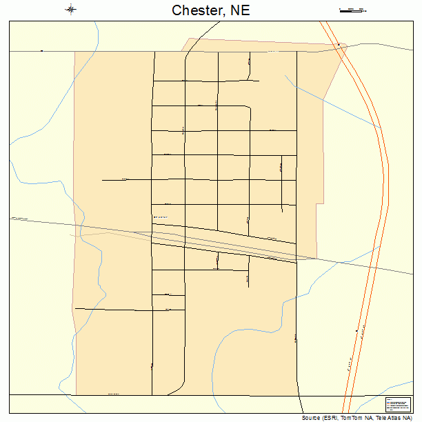 Chester, NE street map