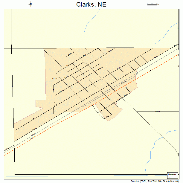 Clarks, NE street map