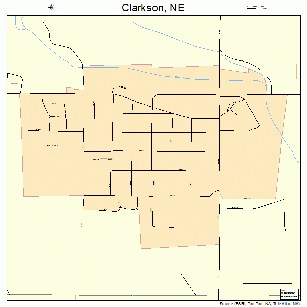 Clarkson, NE street map