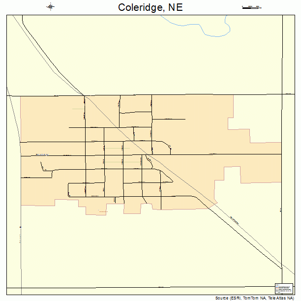 Coleridge, NE street map