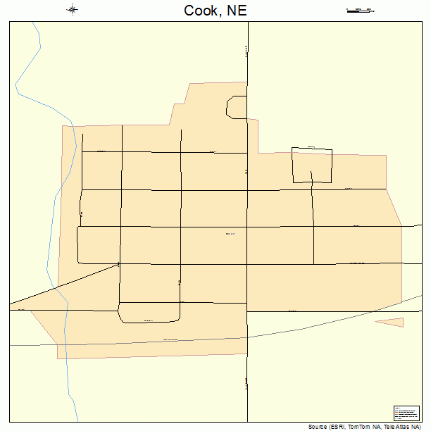 Cook, NE street map