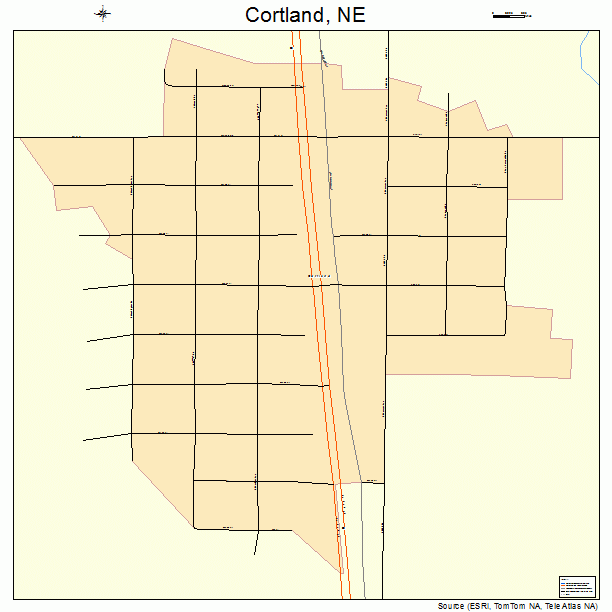 Cortland, NE street map