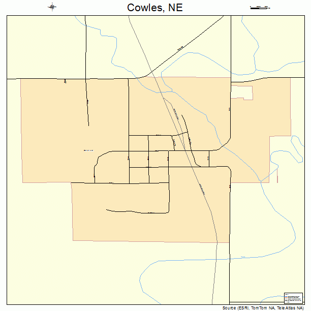 Cowles, NE street map