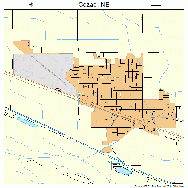 Cozad, NE street map