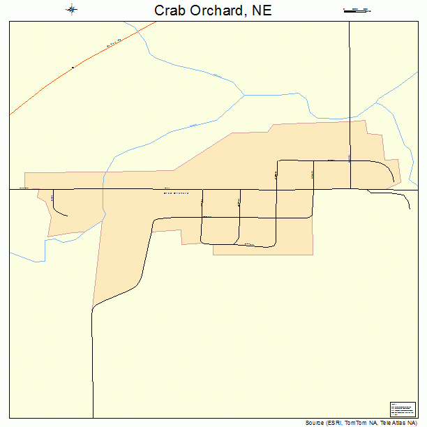 Crab Orchard, NE street map