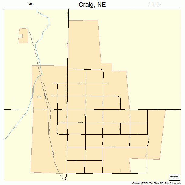 Craig, NE street map