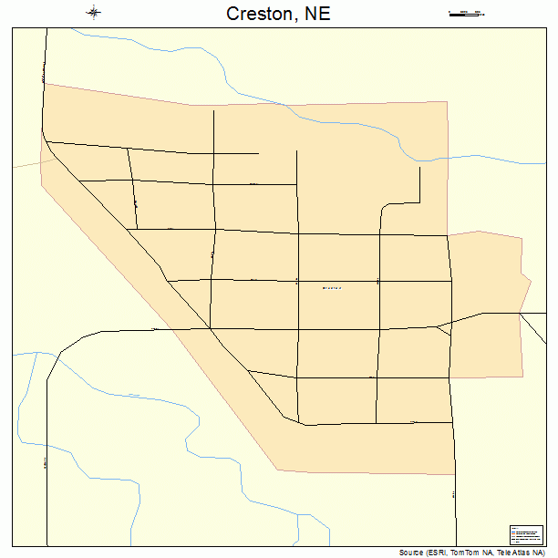 Creston, NE street map