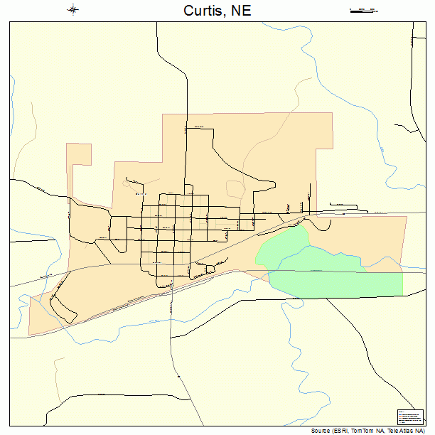 Curtis, NE street map