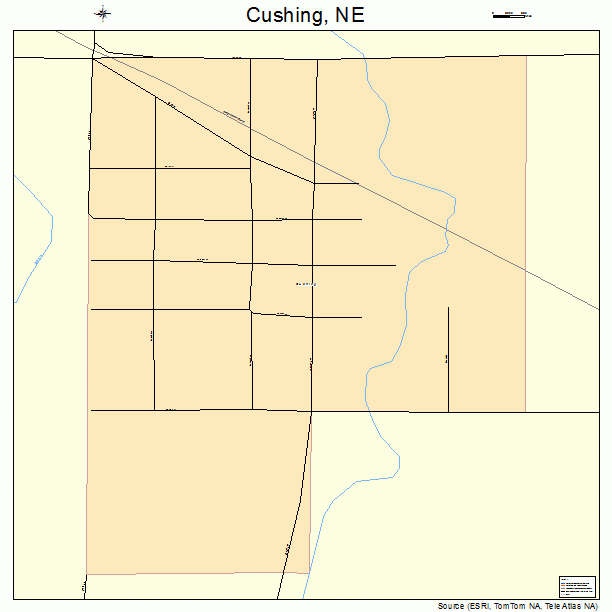 Cushing, NE street map