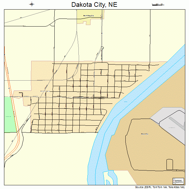 Dakota City, NE street map