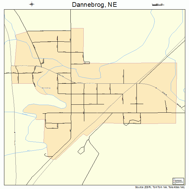 Dannebrog, NE street map